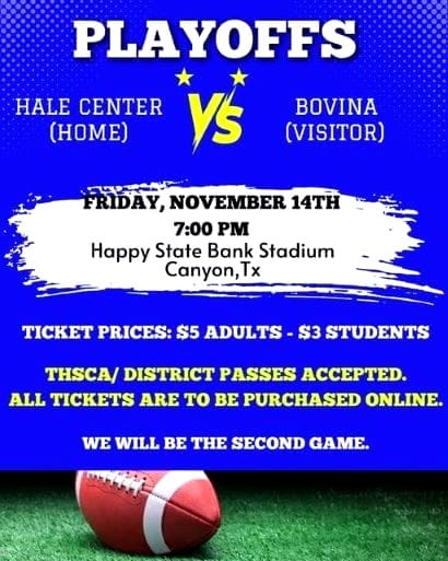 Update News On Hale Center Owls Playoff Game!