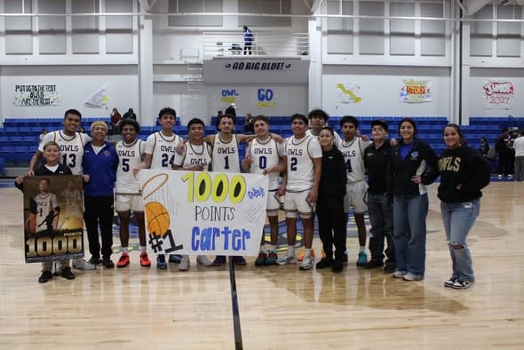 Carter Gonzales surpassed his 1000 points as the Owls remain undefeated by defeating Tulia 72-59!